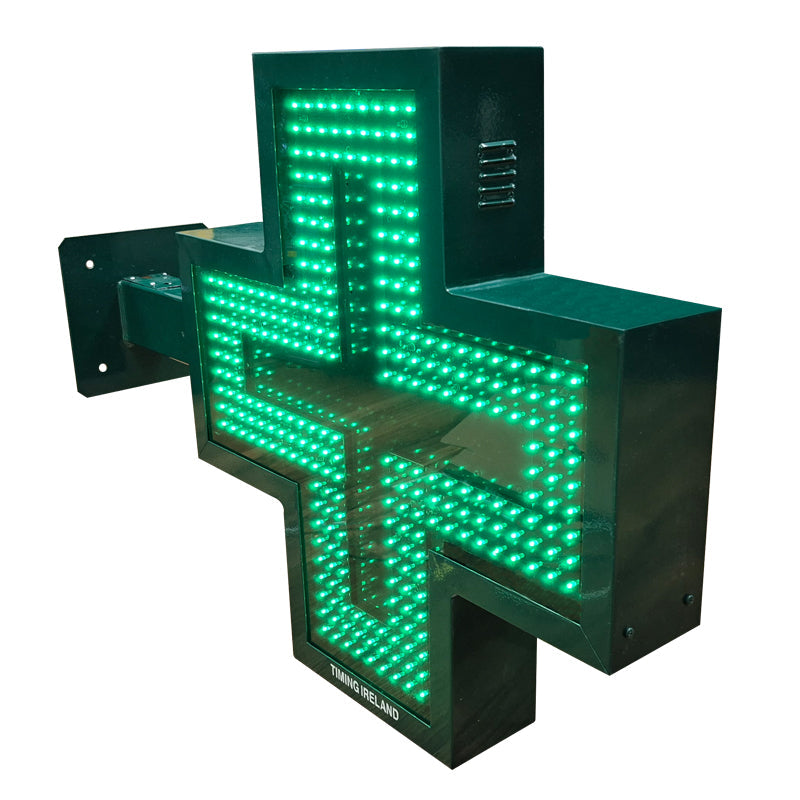 LED Pharmacy Cross (60 x 60cm) Double sided – Timing Ireland