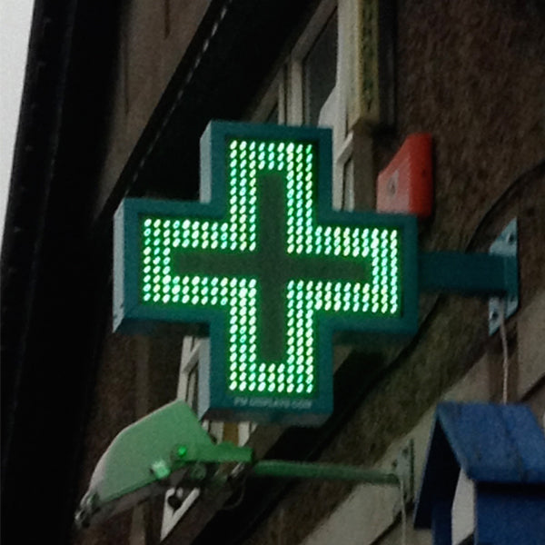 LED Pharmacy Cross (60 x 60cm) Double sided basic