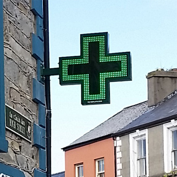 LED Pharmacy Cross (80 x 80cm) Double sided basic