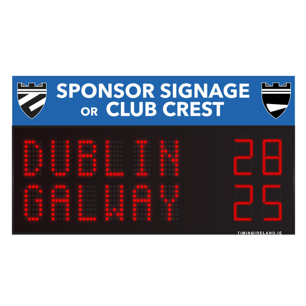 RG-6 Rugby Scoreboard (6 Letters / Team Name)